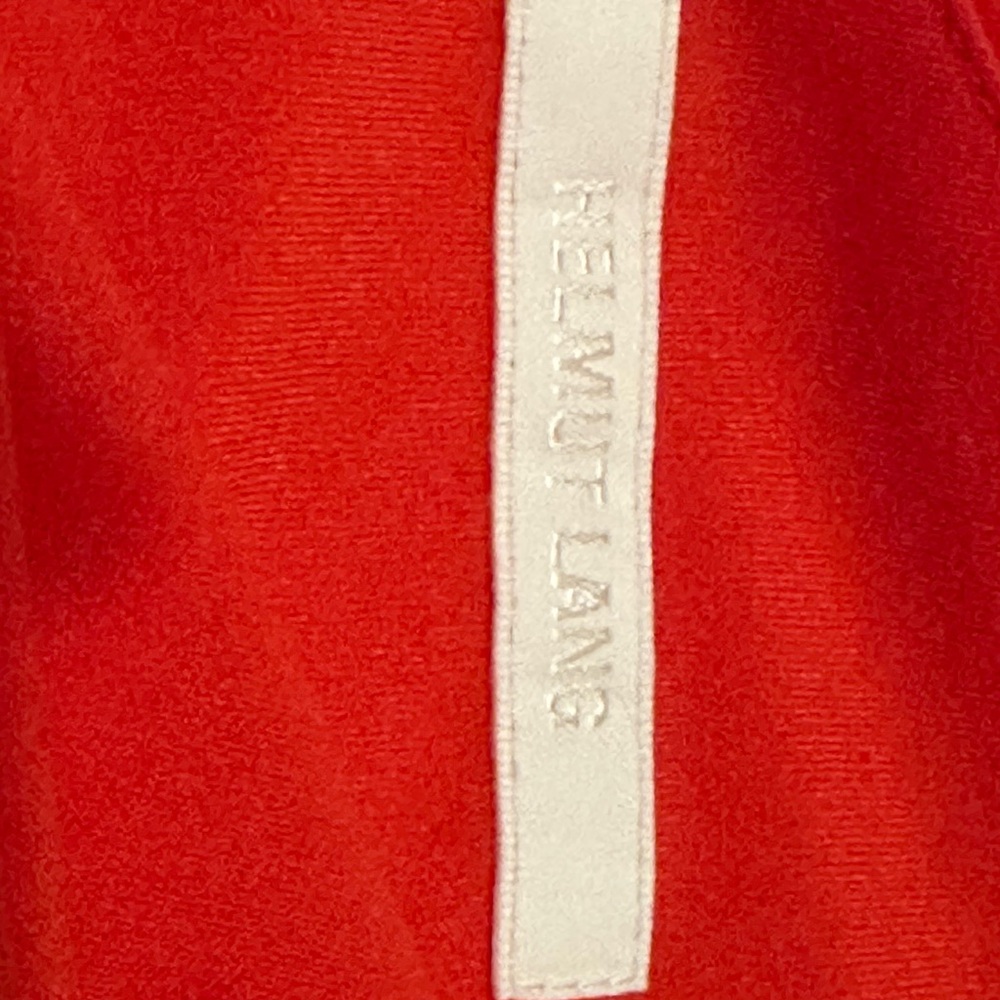 helmut Lang Asymmetrical Red Long Sleeve Top - size medium - Picture 5 of 5